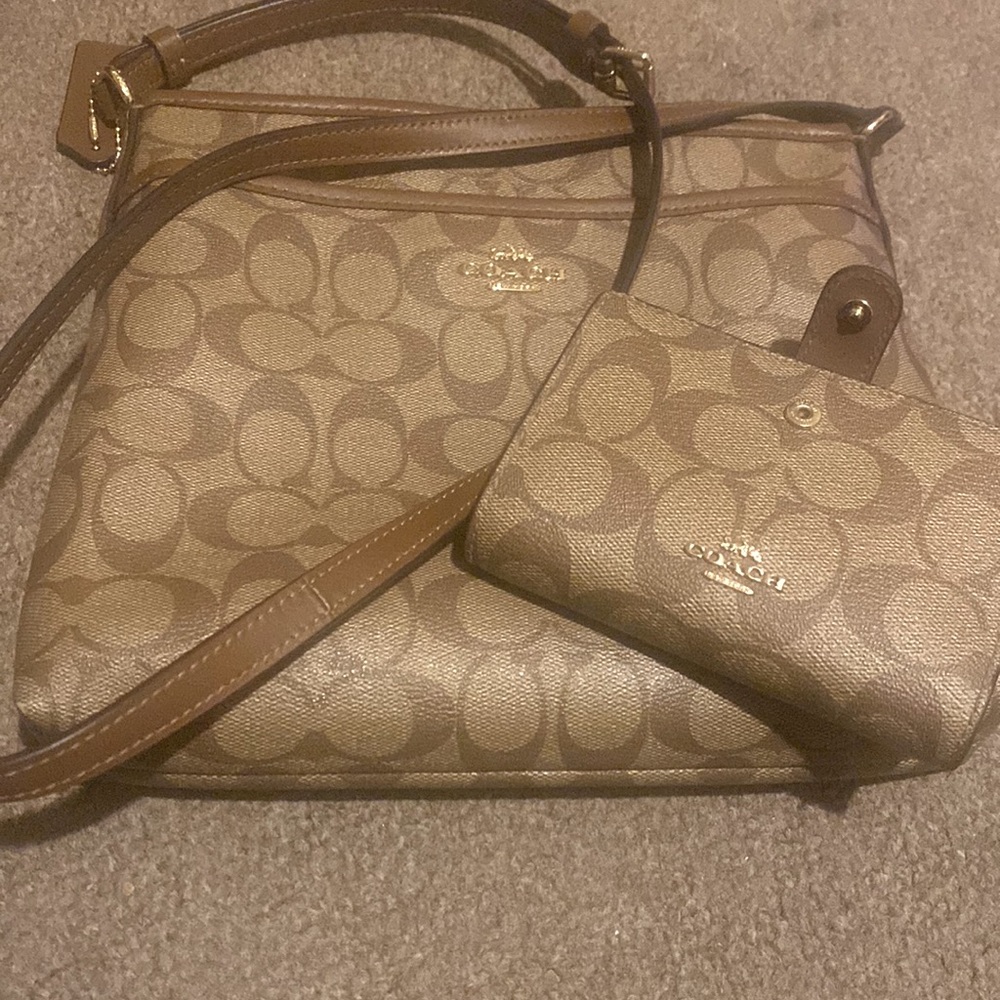 Matching coach purse and wallet